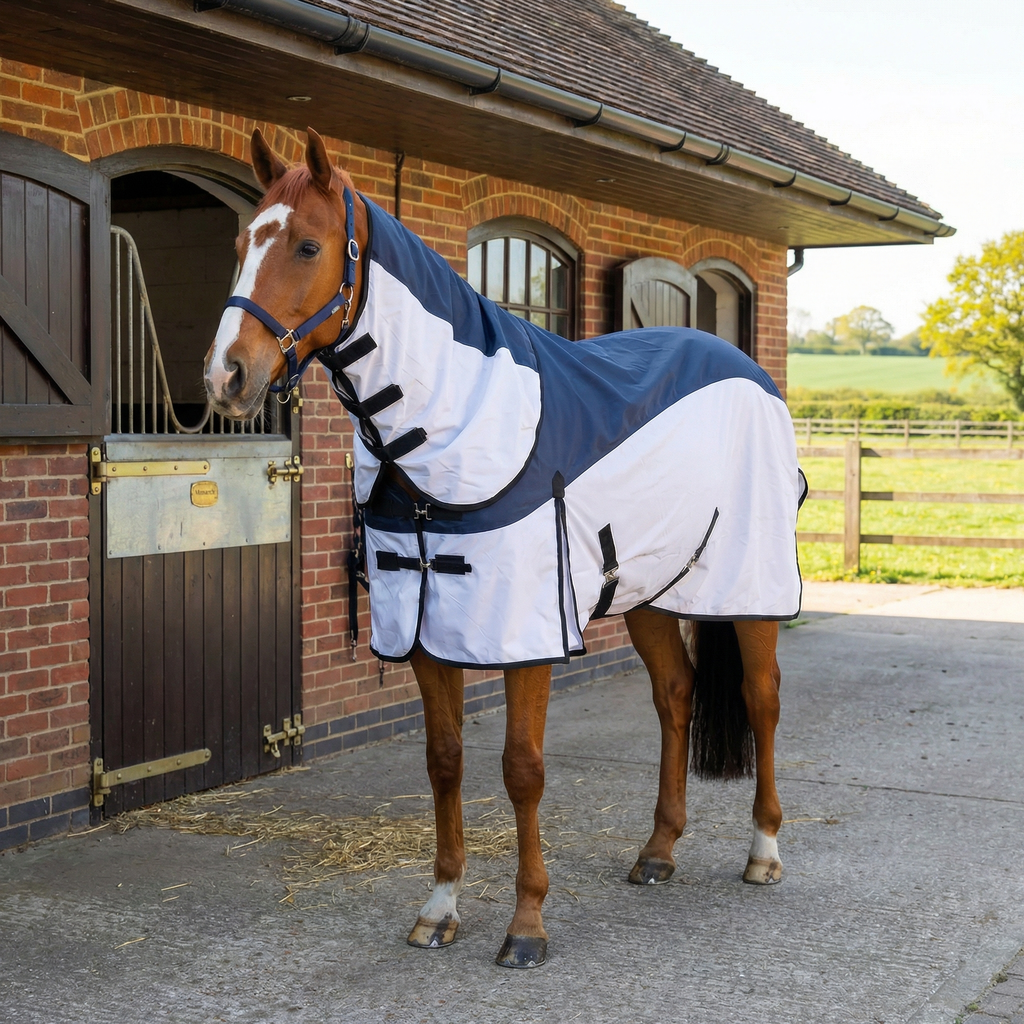 Hybrid Fly & Waterproof Mesh Sheet Turnout Rug - 600D Ripstop 0g Fill Upper Lining