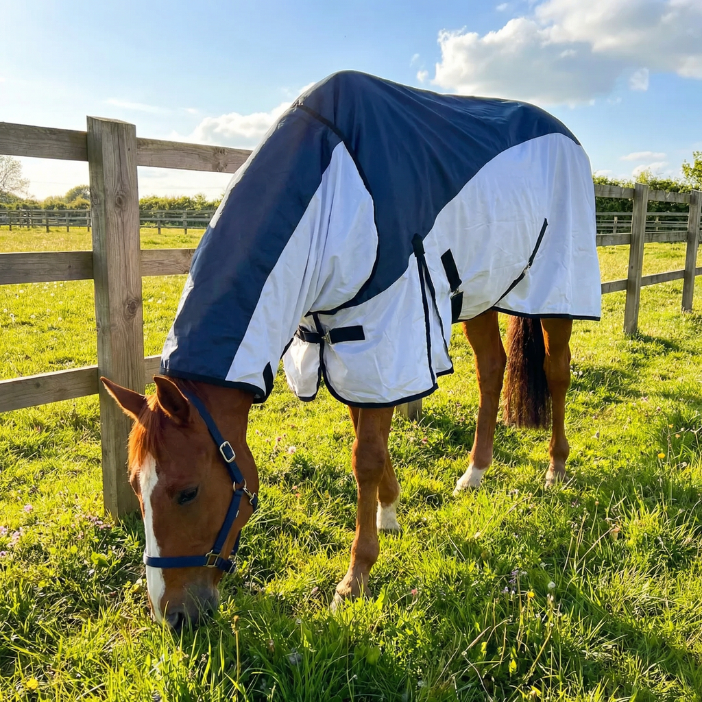 Hybrid Fly & Waterproof Mesh Sheet Turnout Rug - 600D Ripstop 0g Fill Upper Lining