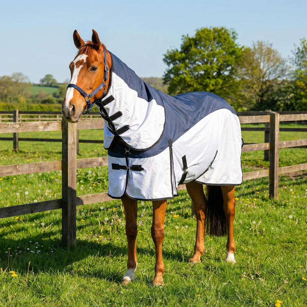 Hybrid Fly & Waterproof Mesh Sheet Turnout Rug - 600D Ripstop 0g Fill Upper Lining