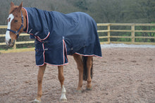Load image into Gallery viewer, Lightweight Combo 600d Denier Turnout Rug 100g Fill Navy