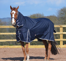Load image into Gallery viewer, Lightweight Combo 600d Denier Turnout Rug 50g Fill Navy