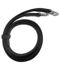 Load image into Gallery viewer, Black Leather Stirrup leathers Adults or Childs 46&quot; 48&quot; 52&quot; 56&quot;