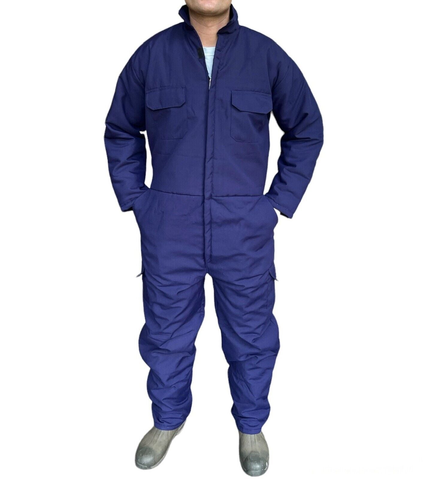 Men s Quilted Thermal Padded Overalls Coveralls Small